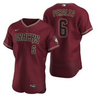 Men's David Peralta Arizona Diamondbacks Flex Base Jersey Crimson