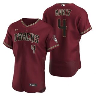 Men's Ketel Marte Arizona Diamondbacks Flex Base Jersey Crimson