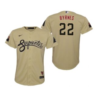 Youth Arizona Diamondbacks #22 Eric Byrnes Serpientes City Connect Jersey Gold - Stitched