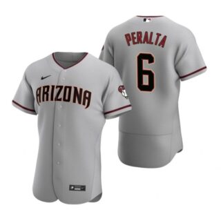 Men's David Peralta Arizona Diamondbacks Flex Base Jersey Gray