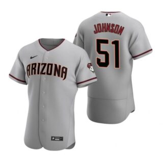 Men's Randy Johnson Arizona Diamondbacks Flex Base Jersey Gray
