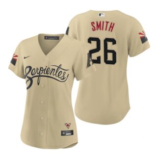 Women Arizona Diamondbacks #26 Pavin Smith Serpientes City Connect Jersey Gold - Stitched
