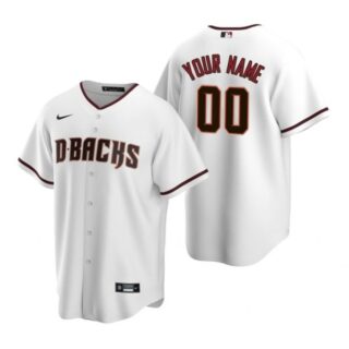 Men's Custom Arizona Diamondbacks Cool Base Jersey White