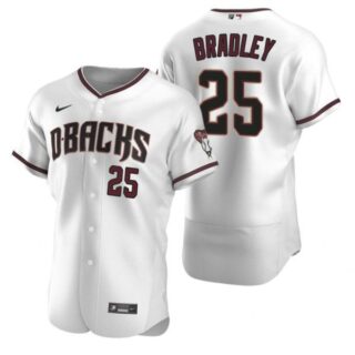 Men's Archie Bradley Arizona Diamondbacks Flex Base Jersey White Crimson
