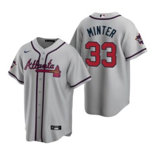 Men's A.J. Minter Atlanta Braves Cool Base All Star Jersey Gray