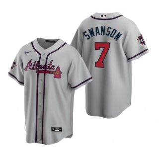 Men's Dansby Swanson Atlanta Braves Cool Base All Star Jersey Gray