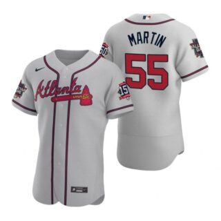Men's Chris Martin Atlanta Braves Flex Base All Star Jersey Gray