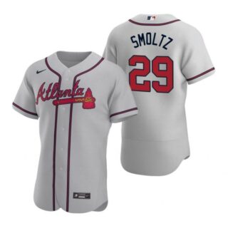 Men's John Smoltz Atlanta Braves Flex Base Jersey Gray