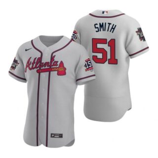 Men's Will Smith Atlanta Braves Flex Base All Star Jersey Gray