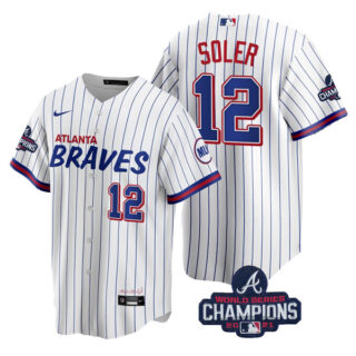 Men's Jorge Soler Atlanta Braves 2021 World Series Champions White City Jersey