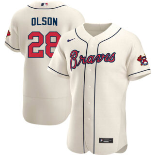 Men's Matt Olson Atlanta Braves Cream Jersey - All Stitched Cream