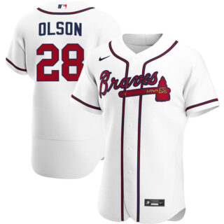 Men's Matt Olson Atlanta Braves White Jersey - All Stitched White