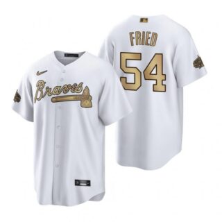 Men's Cool Base Max Fried Atlanta Braves 2022 MLB All-Star Game White Stitched Jersey