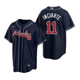 Men's #11 Ender Inciarte Atlanta Braves Cool Base Jersey Navy
