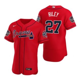 Men's Austin Riley Atlanta Braves Flex Base All Star Jersey Red