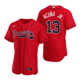 Men's Ronald Acuna Jr. Atlanta Braves Flex Base Jersey Red