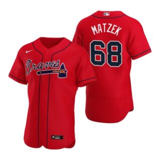 Men's Tyler Matzek Atlanta Braves Flex Base Jersey Red