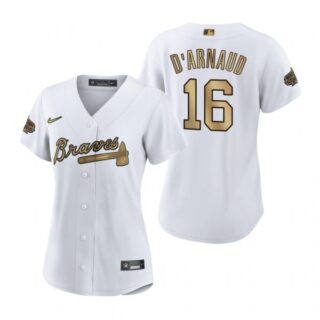 Women's Travis D'Arnaud Atlanta Braves 2022 MLB All-Star Game White Stitched Jersey