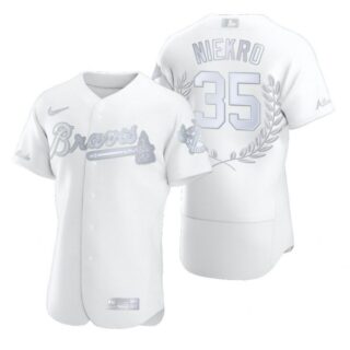 Men's Phil Niekro Atlanta Braves Flex Base Jersey White Award