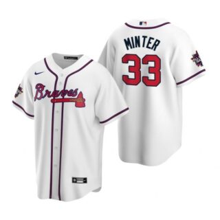 Men's A.J. Minter Atlanta Braves Cool Base All Star Jersey White