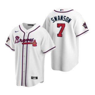 Men's Dansby Swanson Atlanta Braves Cool Base All Star Jersey White