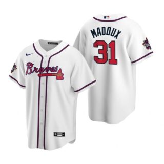 Men's Greg Maddux Atlanta Braves Cool Base All Star Jersey White