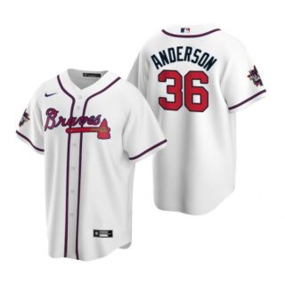 Men's Ian Anderson Atlanta Braves Cool Base All Star Jersey White