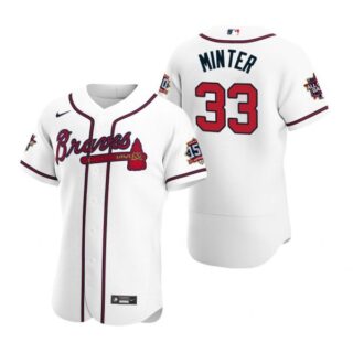 Men's A.J. Minter Atlanta Braves Flex Base All Star Jersey White