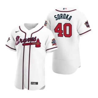 Men's Mike Soroka Atlanta Braves Flex Base All Star Jersey White
