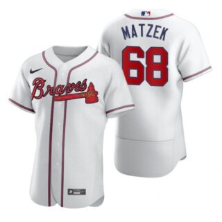 Men's Tyler Matzek Atlanta Braves Flex Base Jersey White