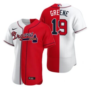 Men's #19 Shane Greene Atlanta Braves Flex Base Jersey Red