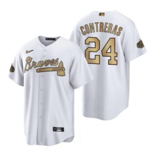 Men's Cool Base William Contreras Atlanta Braves 2022 MLB All-Star Game White Stitched Jersey