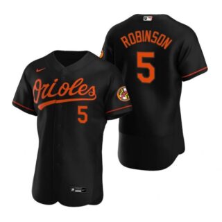 Men's Brooks Robinson Baltimore Orioles Flex Base Jersey Black