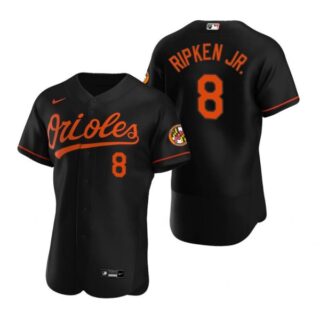Men's Cal Ripken Jr. Baltimore Orioles Flex Base Jersey Black