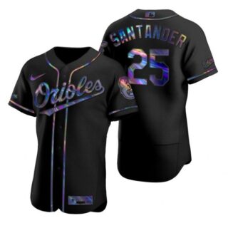 Men's Anthony Santander Baltimore Orioles Flex Base Jersey Black Holographic