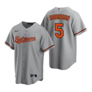 Men's Brooks Robinson Baltimore Orioles Cool Base Jersey Gray