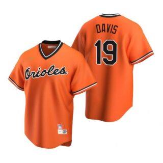 Men's Chris Davis Baltimore Orioles Cool Base Jersey Orange Cooperstown