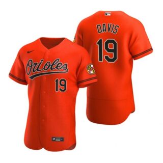 Men's Chris Davis Baltimore Orioles Flex Base Jersey Orange