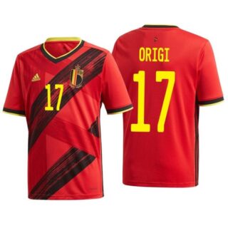 Men's Divock Origi Belgium National Soccer Team Red Home Jersey