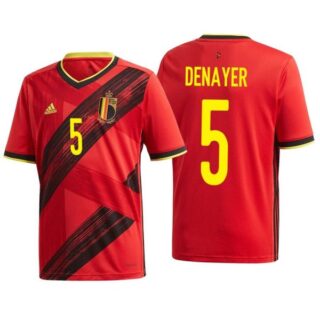 Men's Jason Denayer Belgium National Soccer Team Red Home Jersey