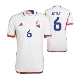 Men's Axel Witsel Belgium National Team White Away Soccer Jersey 2022-23
