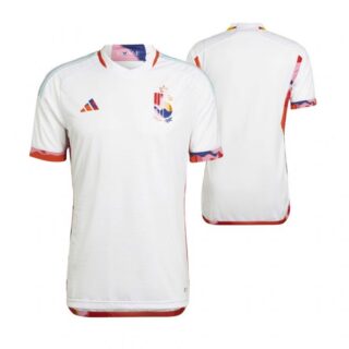 Youth Belgium National Team White Away Soccer Jersey 2022-23