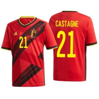 Men's Timothy Castagne Belgium National Soccer Team Red Home Jersey
