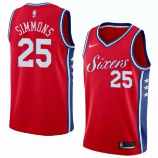 Men's Ben Simmons Philadelphia 76ers Basketball Jersey Red