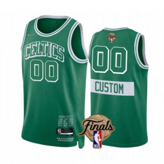 Men's Boston Celtics Custom 2022 NBA Finals Stitched Jersey -