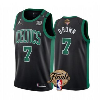 Men's Boston Celtics Jaylen Brown 2022 NBA Finals Stitched Jersey - Statement White