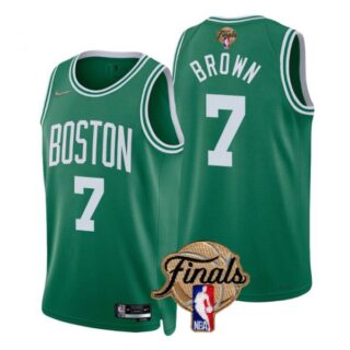 Men's Boston Celtics Jaylen Brown 2022 NBA Finals Stitched Jersey -