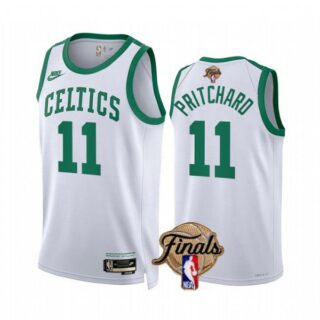 Men's Boston Celtics Payton Pritchard 2022 NBA Finals Stitched Jersey - White Classic