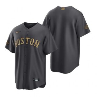 Men's Cool Base Boston Red Sox 2022 MLB All-Star Game Charcoal Black Stitched Jersey