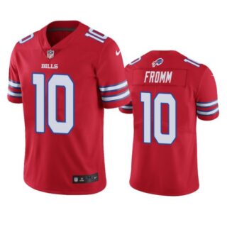 Men's #10 Jake Fromm Buffalo Bills Vapor Limited Jersey Stitched Red